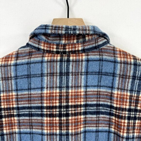 Paper Crane Blue and Brown Plaid Utility Jacket - Picture 11 of 16